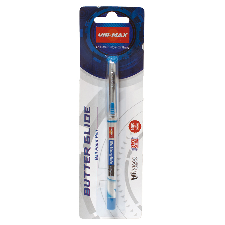 BOLÍGRAFO TINTA FLUIDA VISCOSA PLUS OFFICE CAPUCHON BUTTERGLIDE AZUL BLÍSTER 