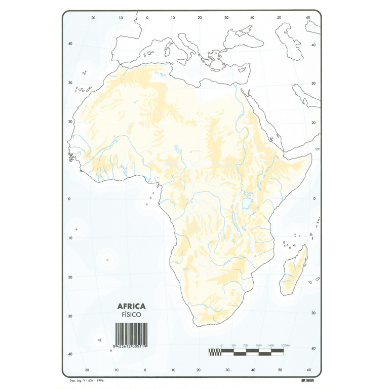Mapas Mudos Africa Físico