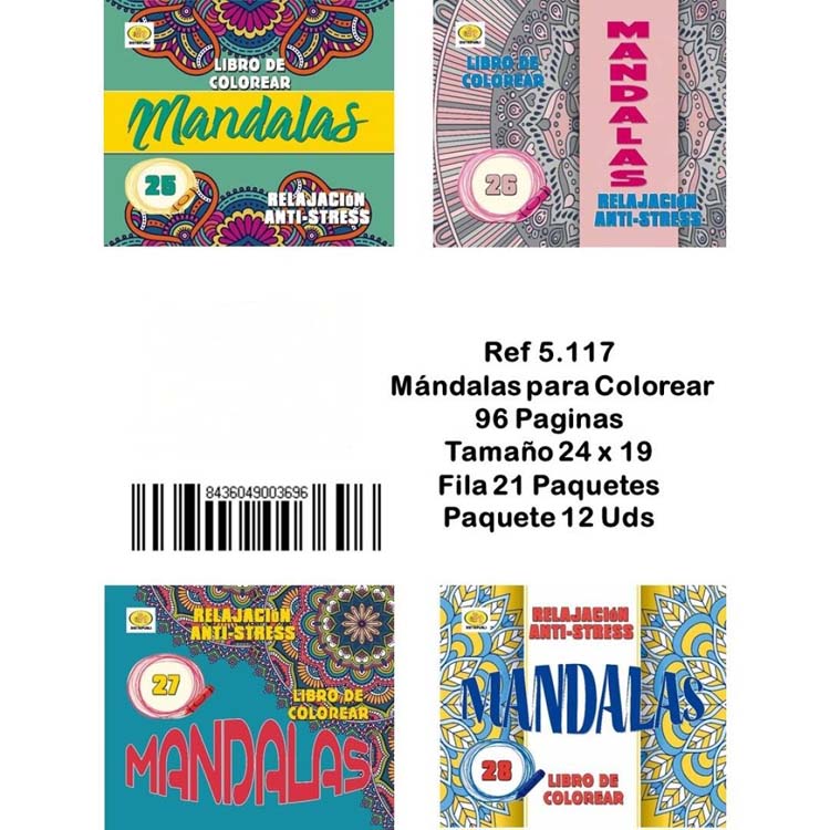 LIBRO DE COLOREAR MANDALAS 97 PAGINAS NUEVOS MODELOS